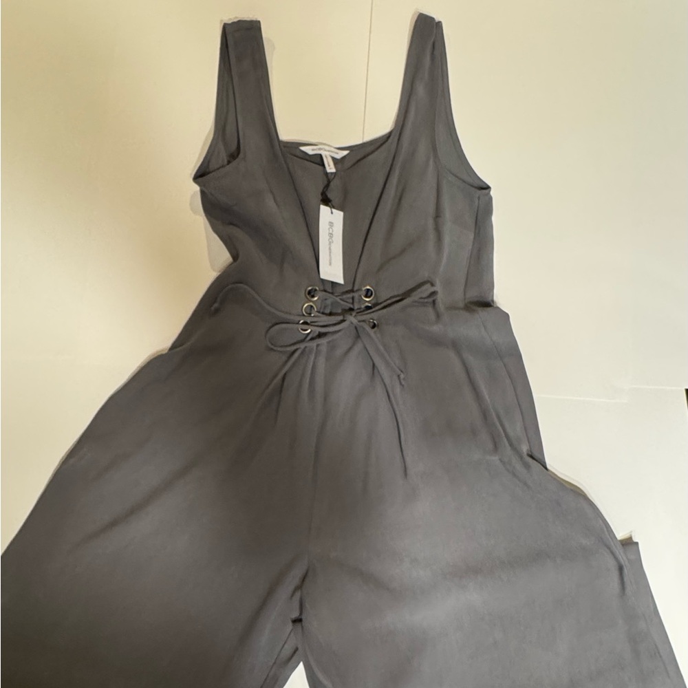 NWT BCBGeneration Jumpsuit Gray Sleeveless wide leg